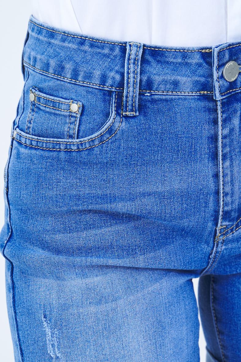 Löwenstein AZAZA Shorts Lynlås Lår Destroy Denim Blå