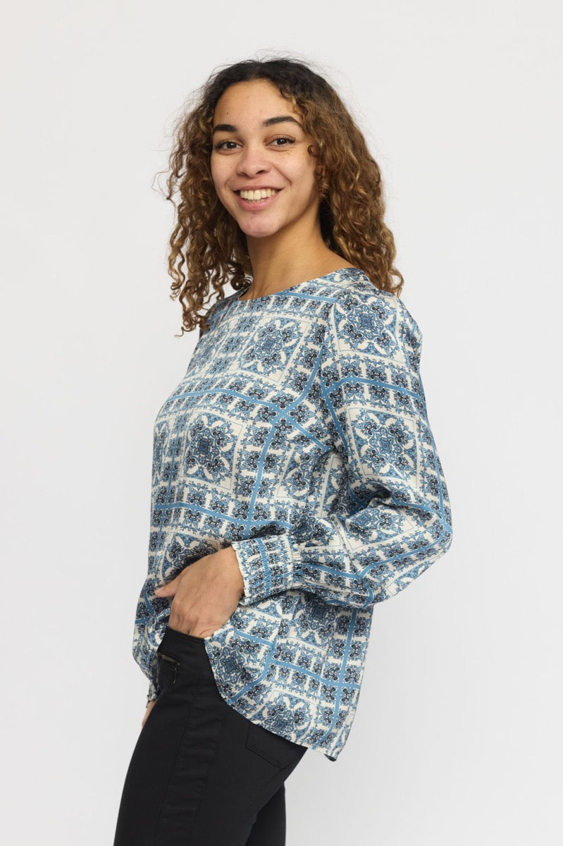 2 Biz Susine Bluse Sky Blå