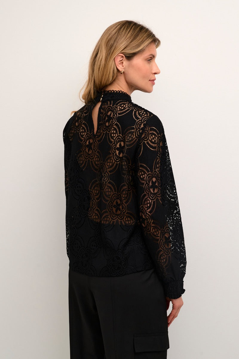 KAFFE Raula Bluse Dyb Sort