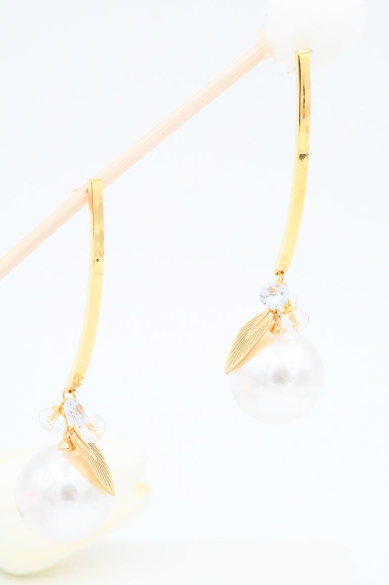 Löwenstein ROSA Ørenring Flake Perle Guld