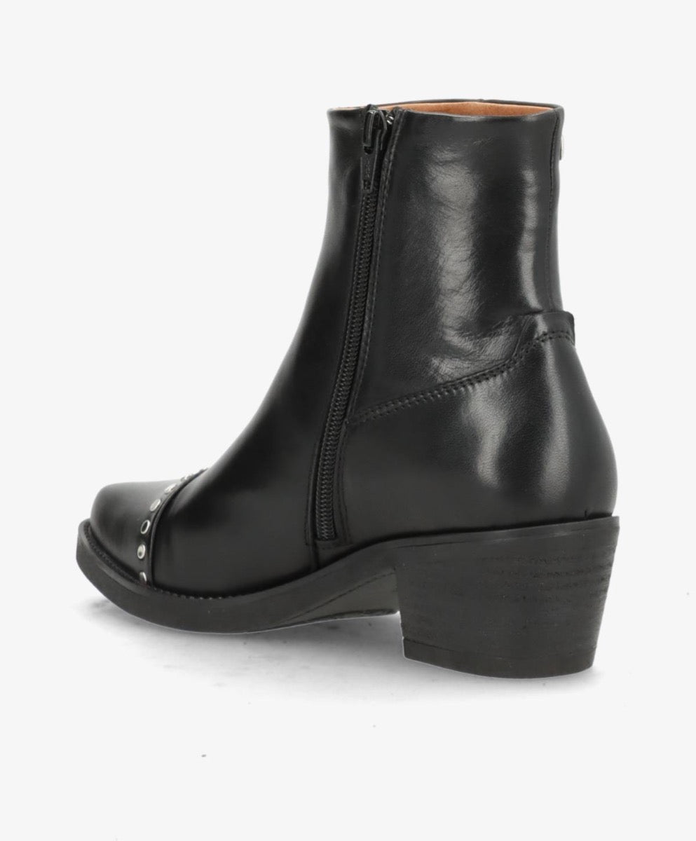ShoeDesign CARMINA Western Støvle Læder Sort Sølv