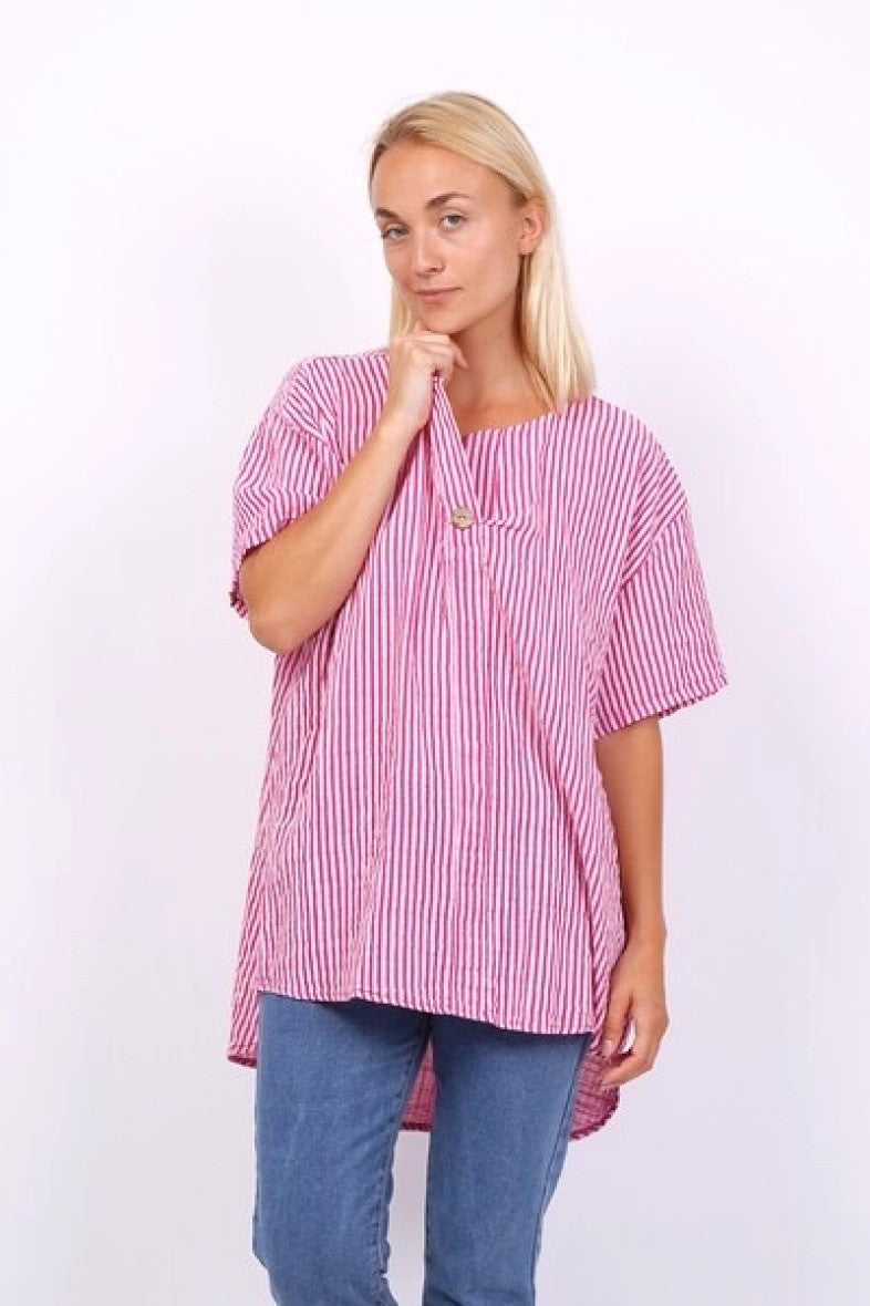Löwenstein BELLA Bluse Stribet Fuchsia Onesize