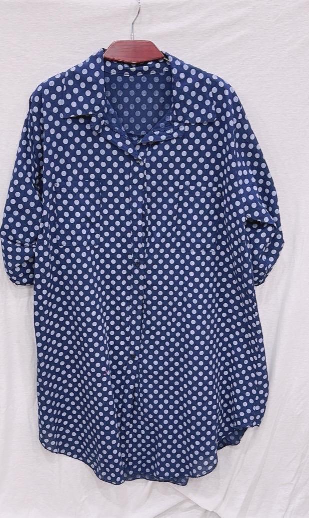 Löwenstein BELLA Skjorte Prikket Navy Blå Onesize