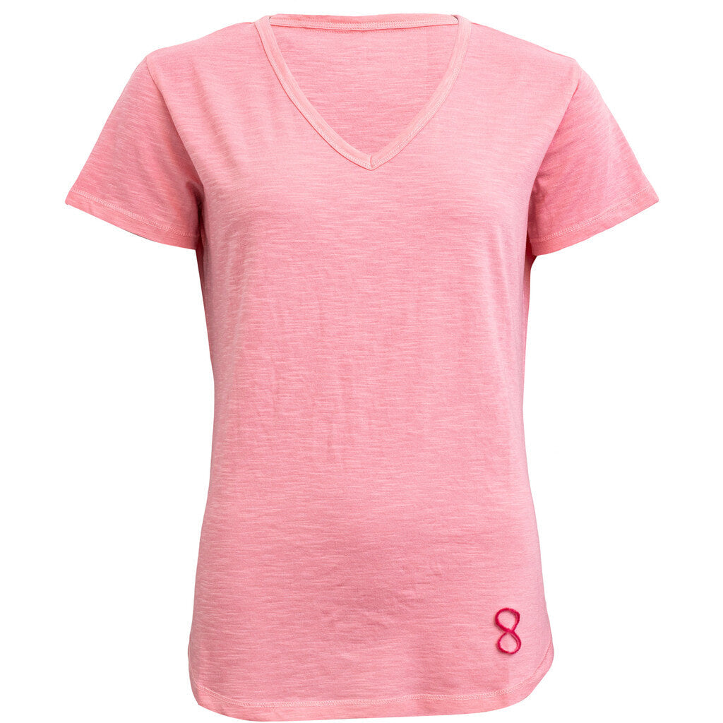 CostaMani T-shirt Logo V-neck Candy Lyserød