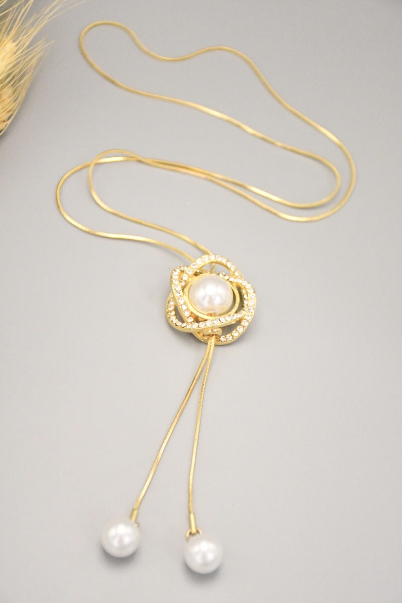 Löwenstein ROSA Halskæde Ring Perler Guld