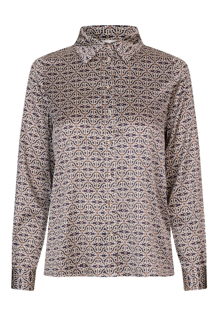 Dea Kudibal AIDA Skjorte w Big Collar Trito Midnight