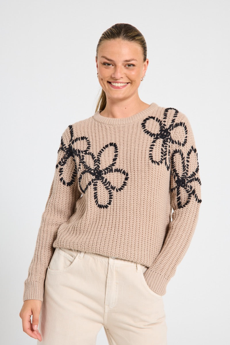 Freequent Cox Pullover Simply Taupe m Sort