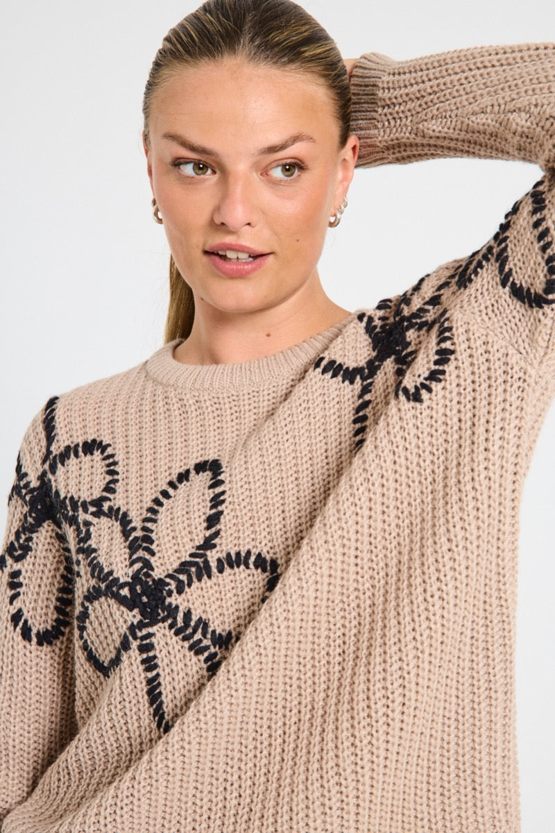 Freequent Cox Pullover Simply Taupe m Sort