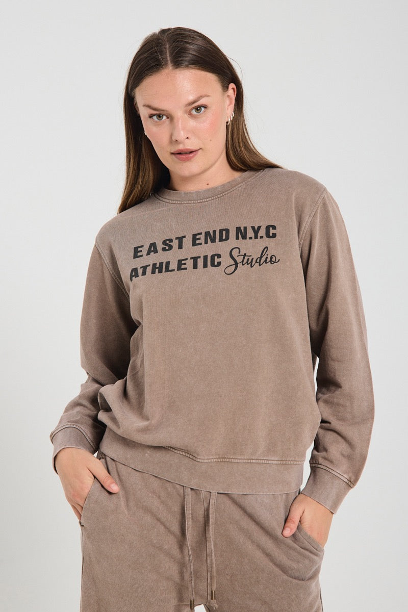 Freequent Blest Pullover Morel Brun w Sort