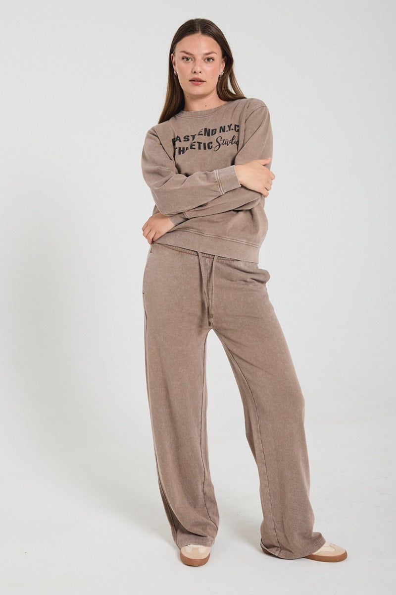 Freequent Blest Pullover Morel Brun w Sort