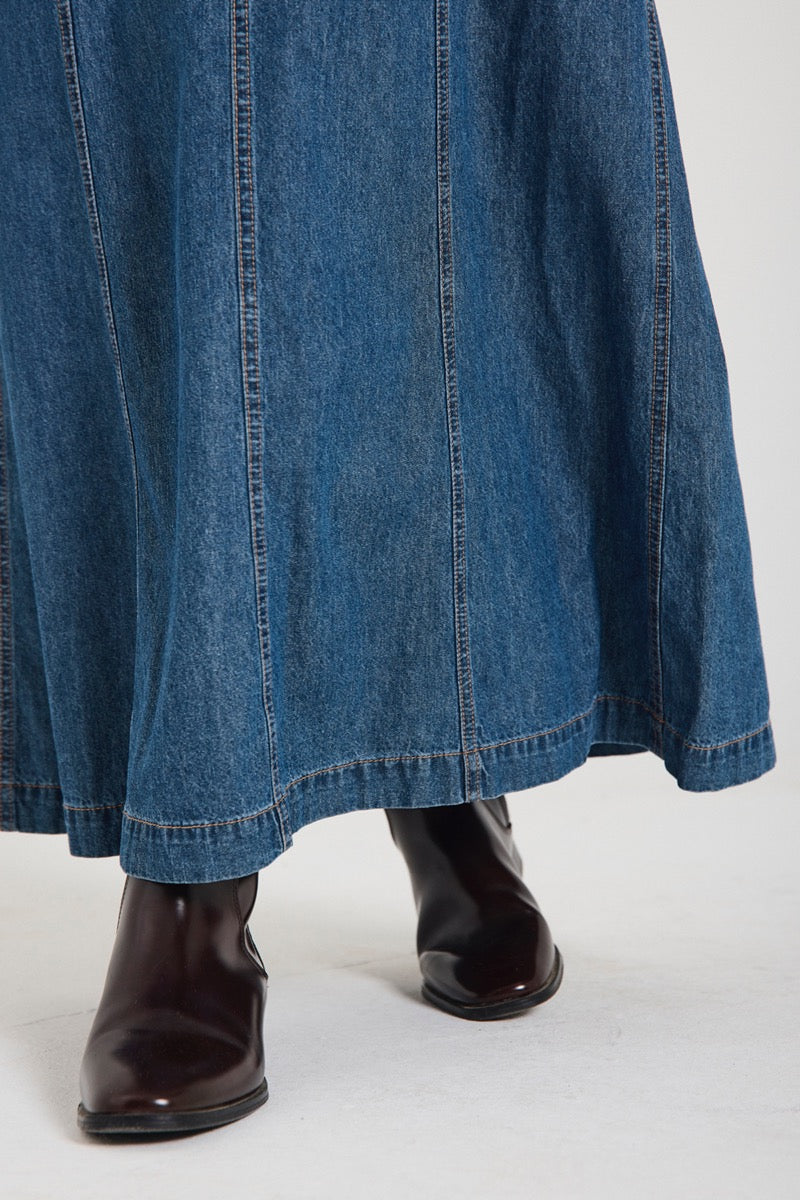 Freequent Lisea Nederdel Denim Medium Blå
