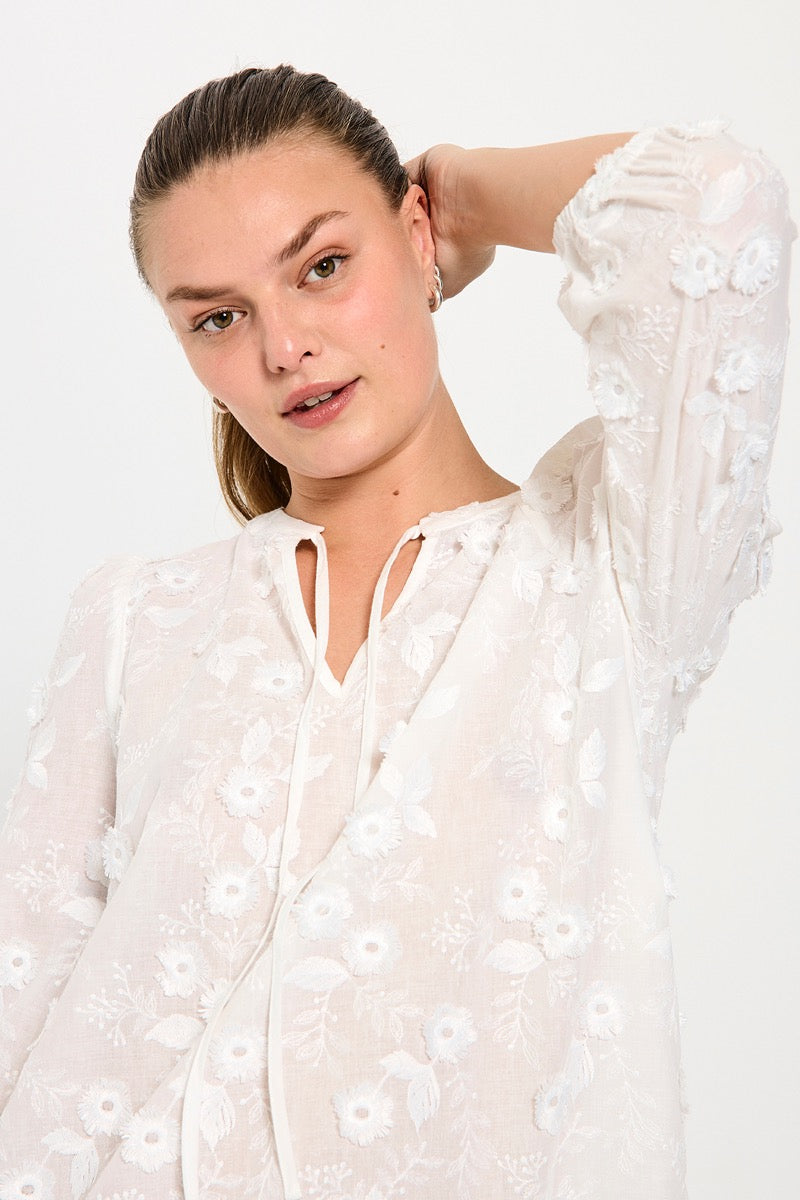 Freequent Darana Bluse Lace Star Off White