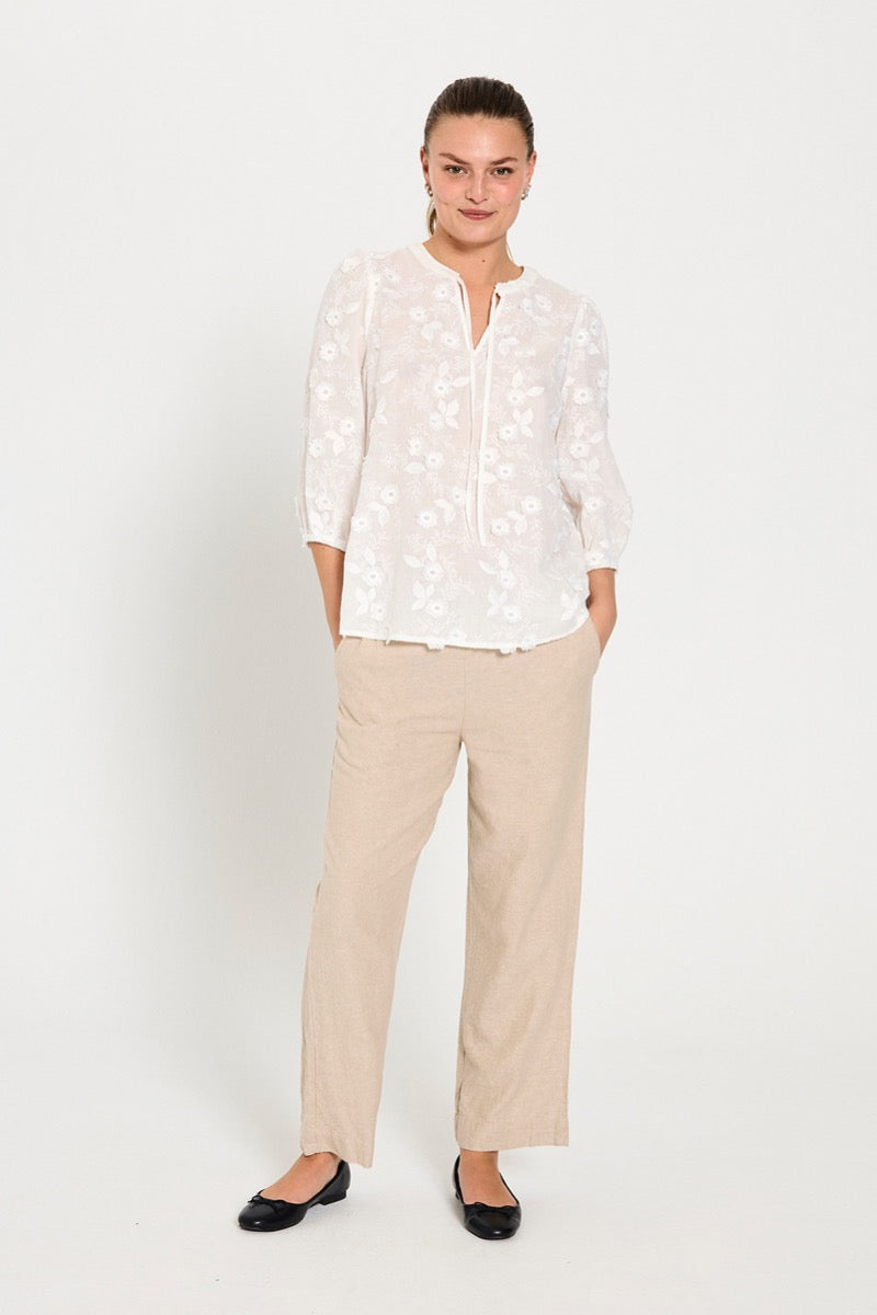Freequent Darana Bluse Lace Star Off White