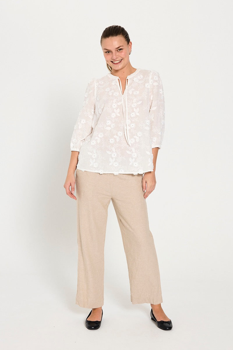 Freequent Darana Bluse Lace Star Off White