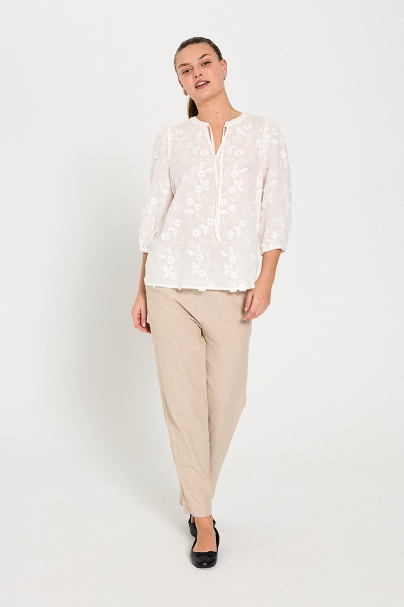 Freequent Darana Bluse Lace Star Off White