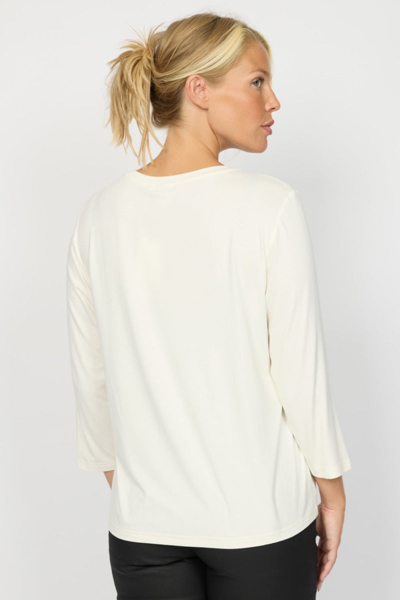 2 Biz Elke T-shirt Cloud Hvid Sort