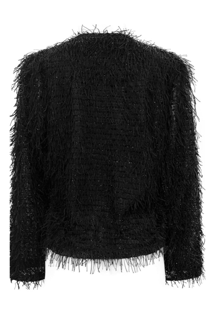 Liberte Coco Fringe Jakke Sort