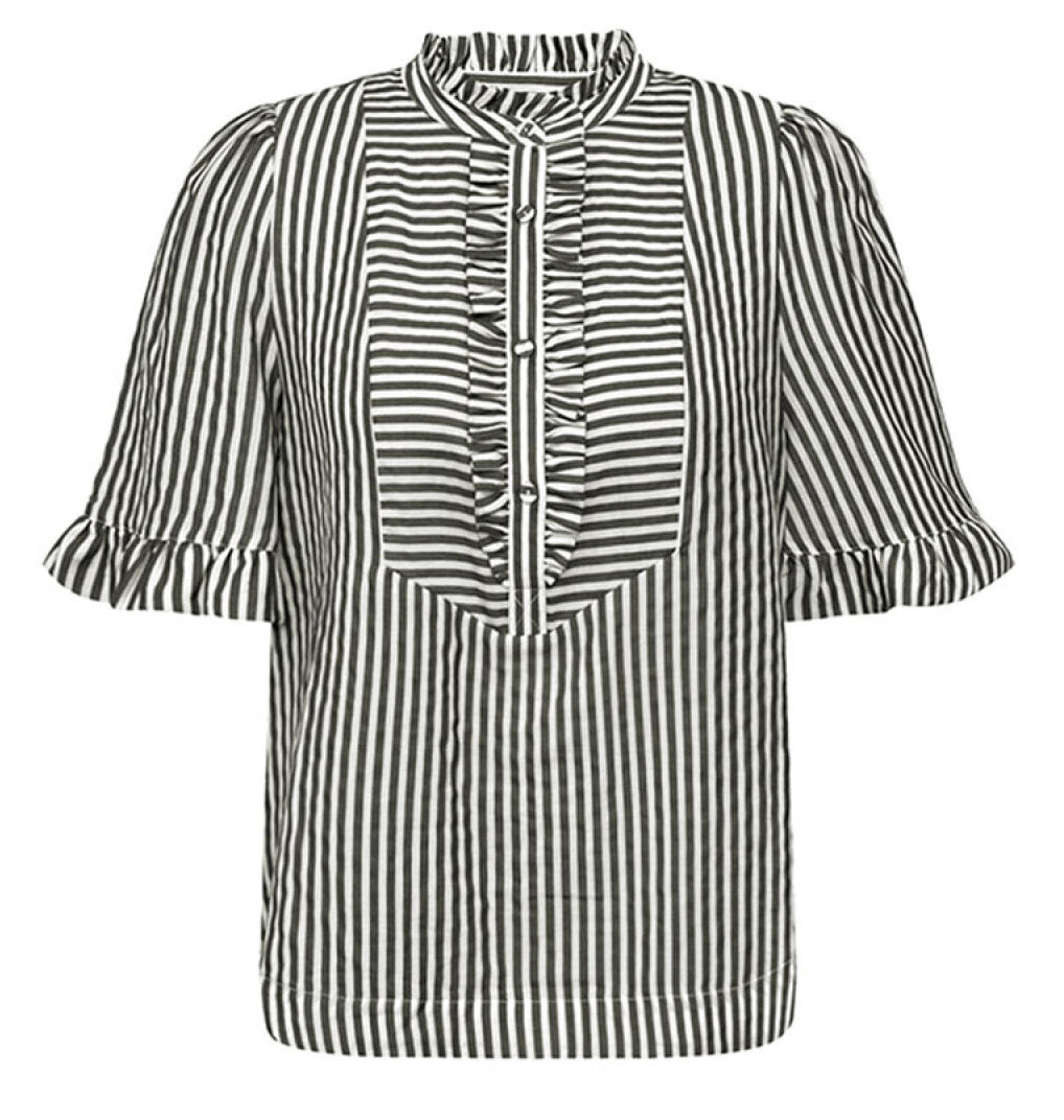 GOSSIA BenedicteGO Bluse Stribet Sort