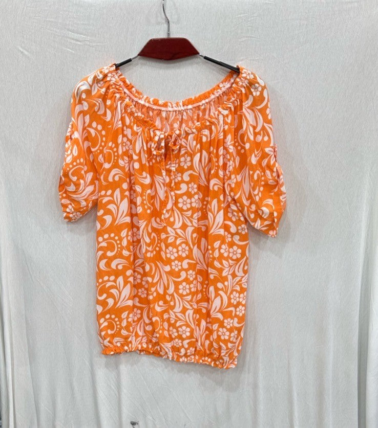Löwenstein BELL Bluse Blomster Orange Onesize