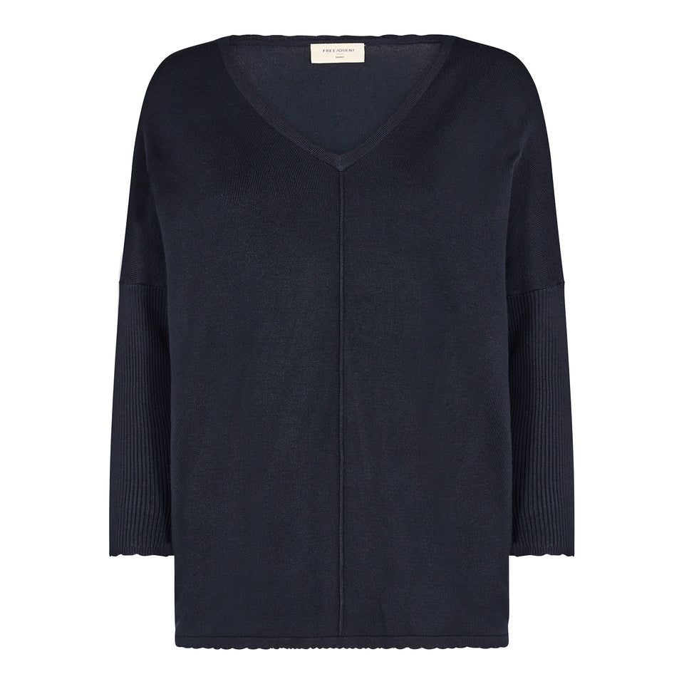 Freequent Jone Pullover Salute Navy Blå