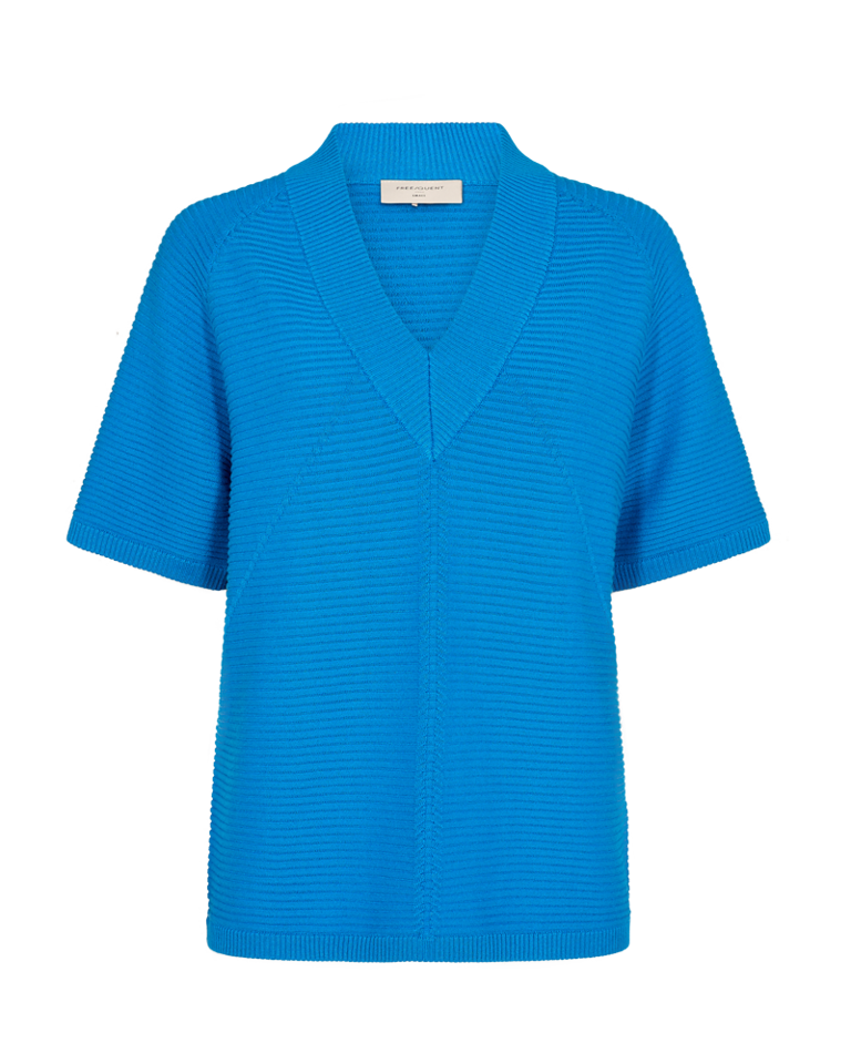 Freequent Ani Pullover Rib French Blå