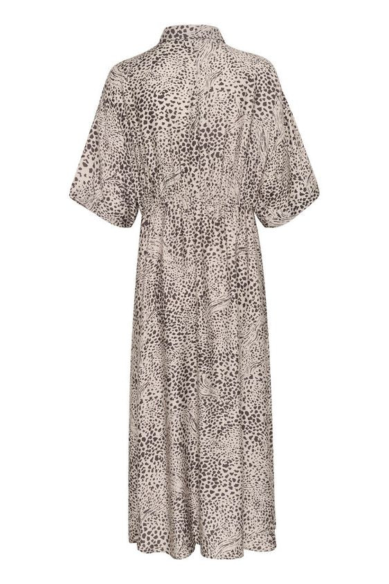 Kaffe Debra Skjorte Kjole Abstract Leopard