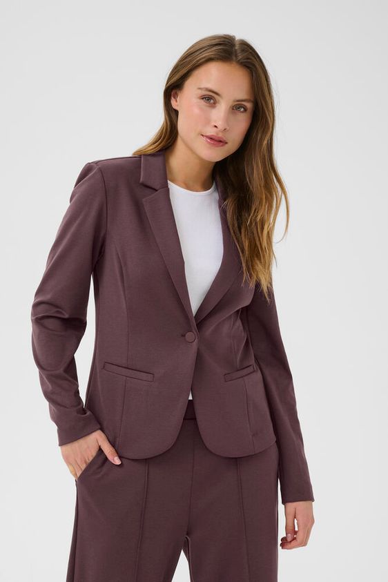 KAFFE Jenny Blazer Fudge Mørkerød