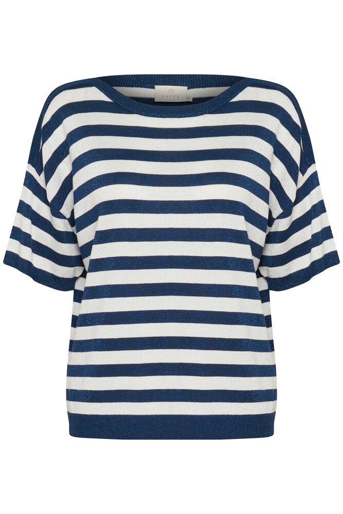 KAFFE Regina Pullover Stribet Kalk Mørke Blå