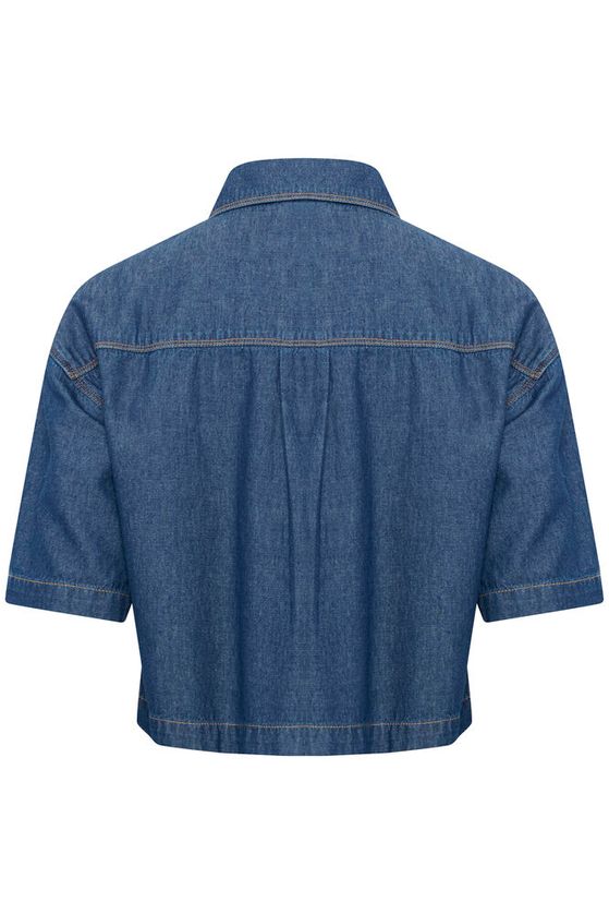 KAFFE Luise Skjorte Mørke Blå Chambray
