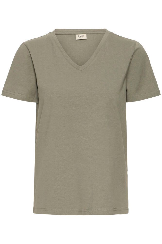FRANSA Zasholuder T Shirt V Hals Agave Grøn