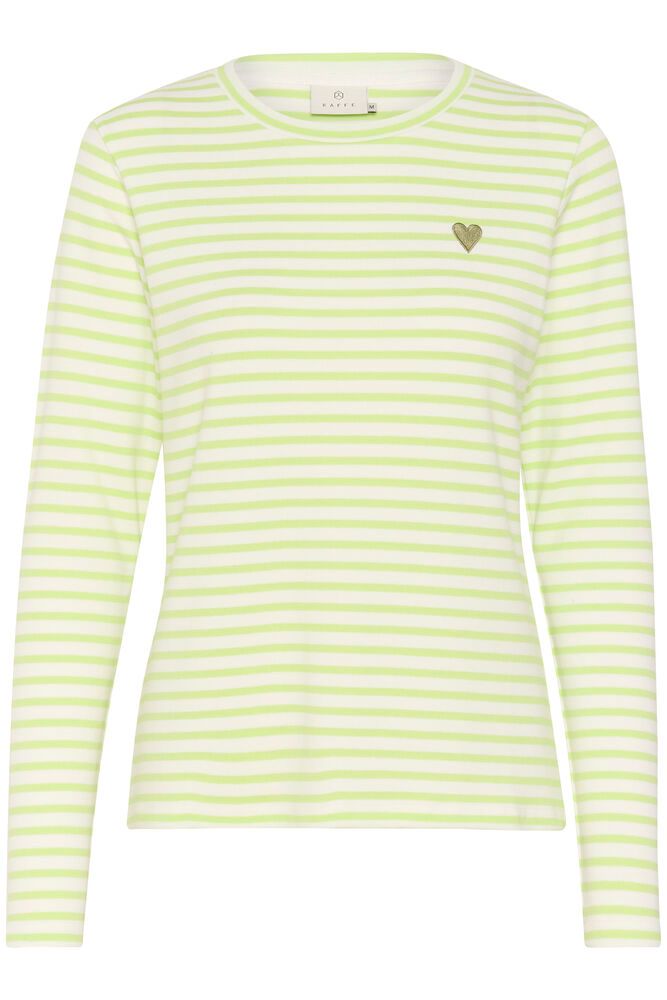 KAFFE Liddy T Shirt LS Chalk Lys Grøn