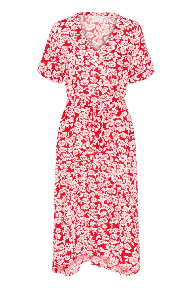 KAFFE Beathe Kjole Paisley Chalk Rød