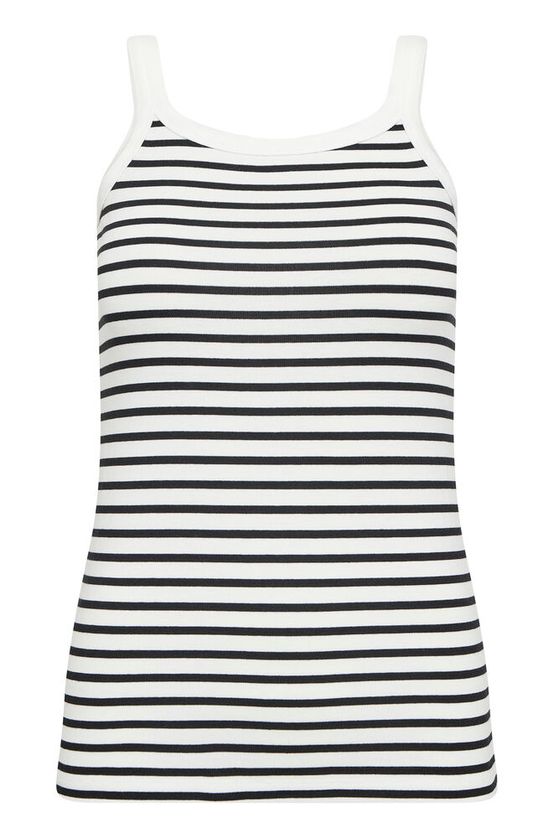 KAFFE Liddy Tank Top Striber Chalk Sort