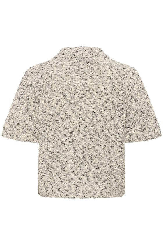 Karen By Simonsen Unice Cardigan Egret Melange Hvid
