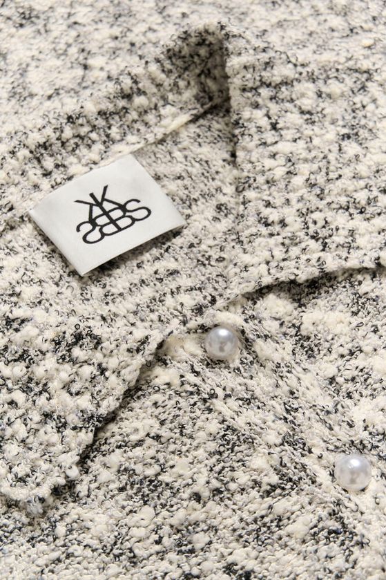 Karen By Simonsen Unice Cardigan Egret Melange Hvid