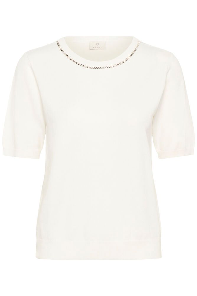 KAFFE Carly Strik Pullover Chalk Hvid