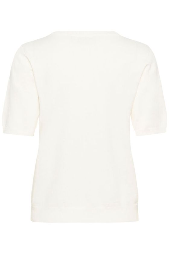 KAFFE Carly Strik Pullover Chalk Hvid
