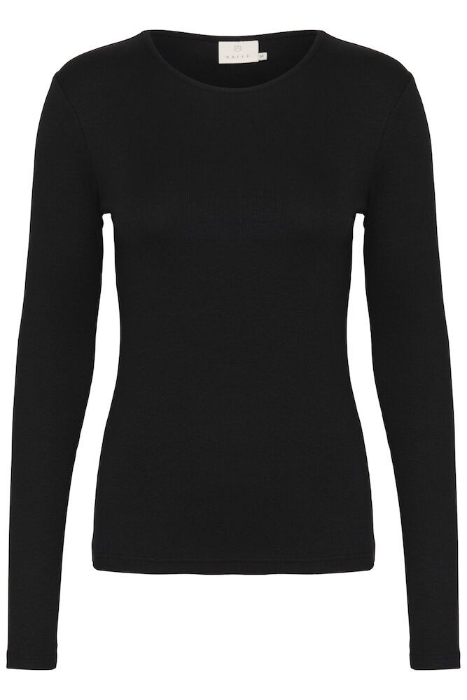KAFFE Carna LS T Shirt Sort