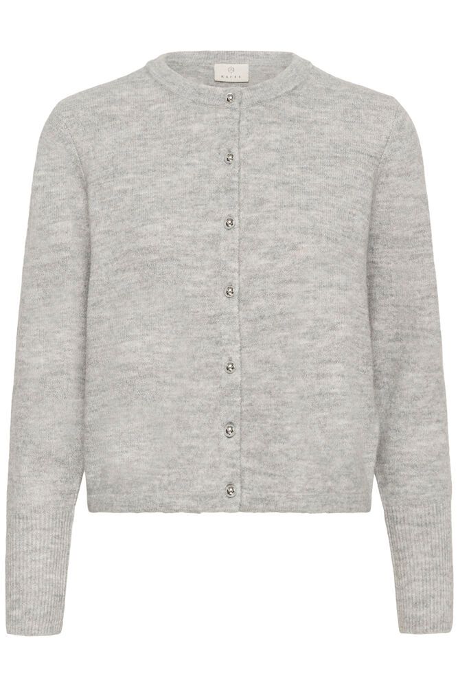 KAFFE Niel Strik Cardigan Lys Grå Melange