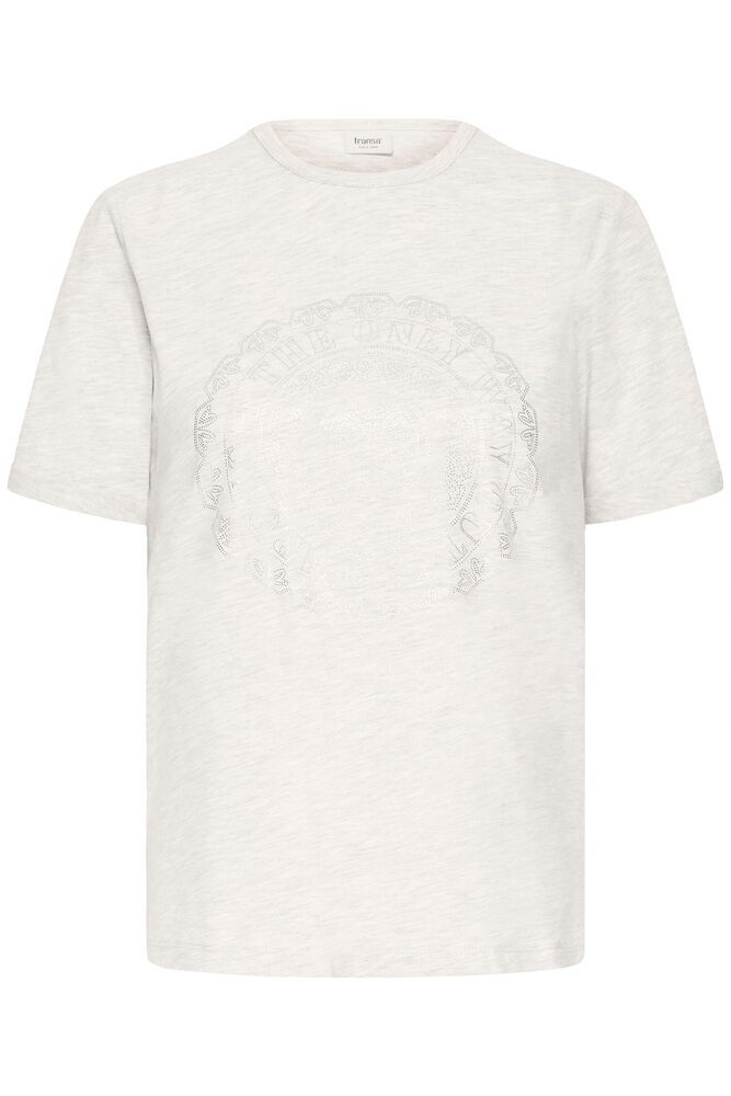 FRANSA Jasmine T Shirt Guld Print Grå