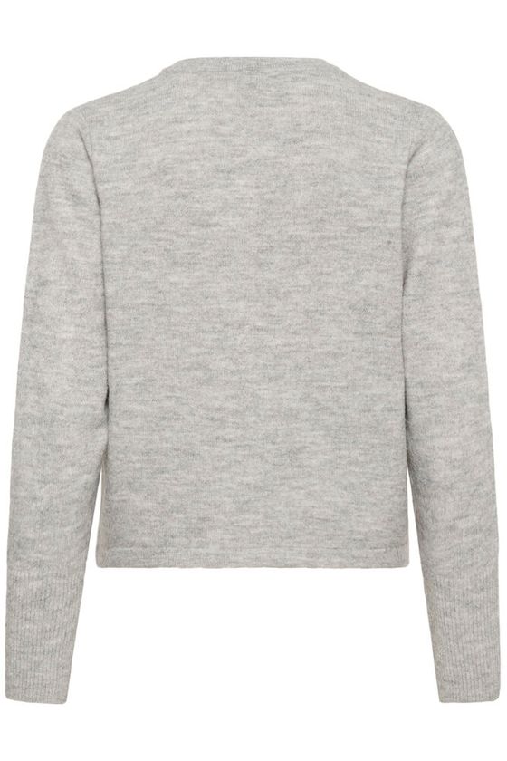KAFFE Niel Strik Cardigan Lys Grå Melange