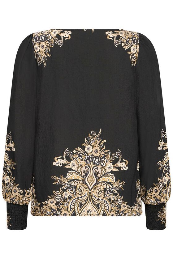 Fransa Adara Bluse Paisley Sort