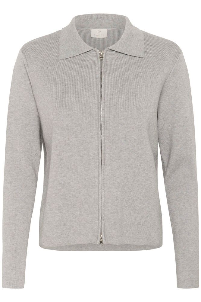 KAFFE Visja Polo Cardigan Grå Melange