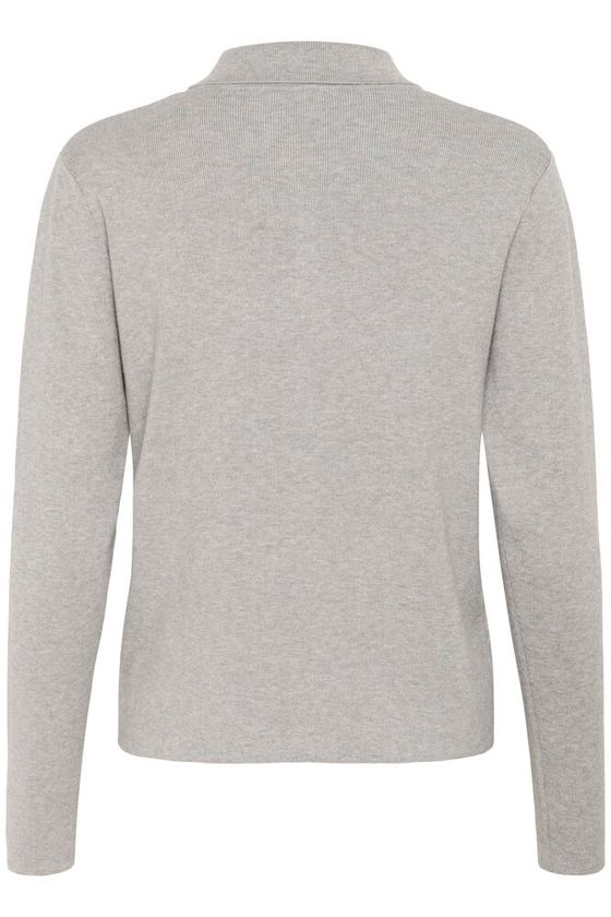 KAFFE Visja Polo Cardigan Grå Melange