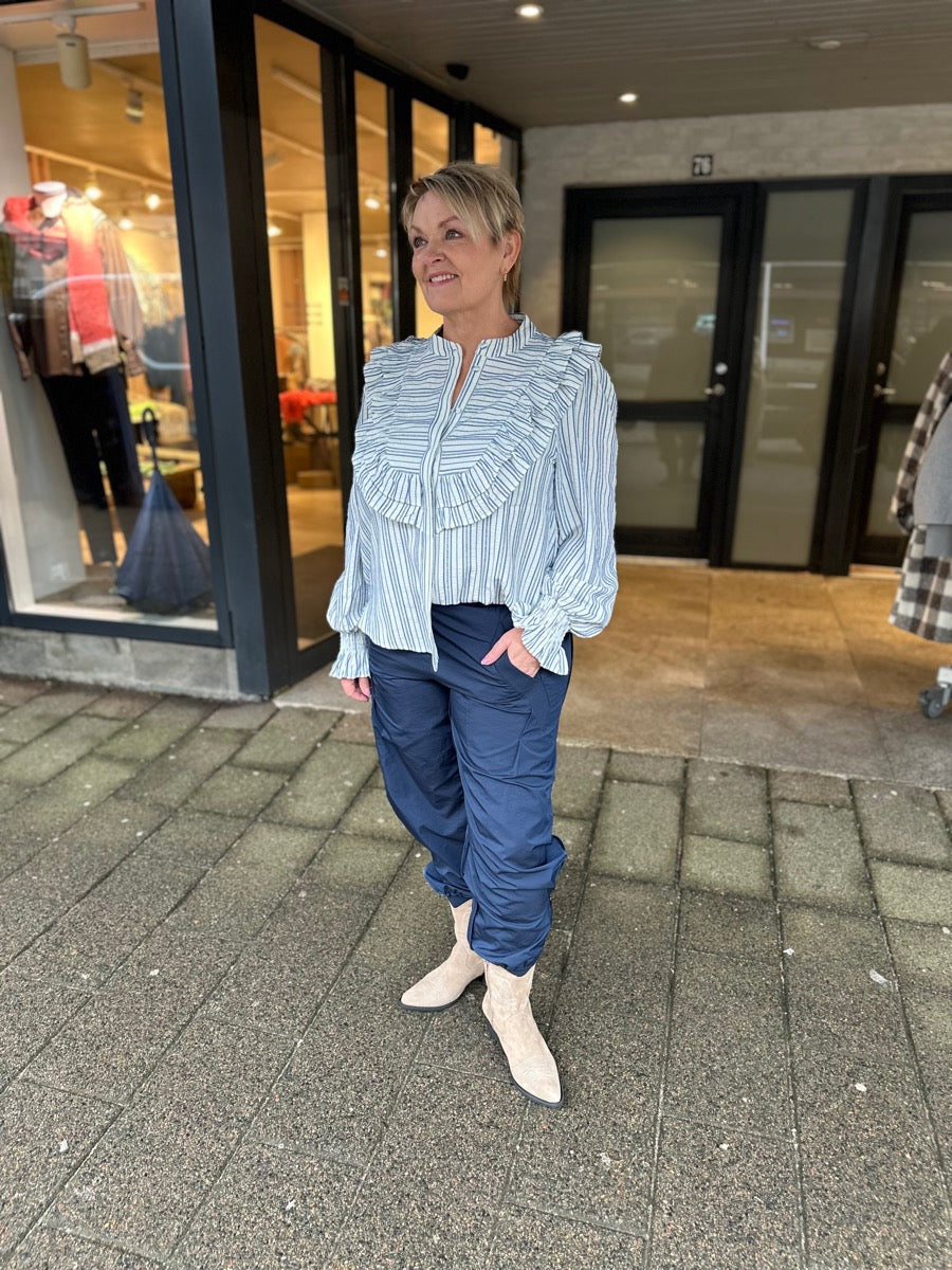 GOSSIA CoccoGO Lu Skjorte Blå Off White Striber