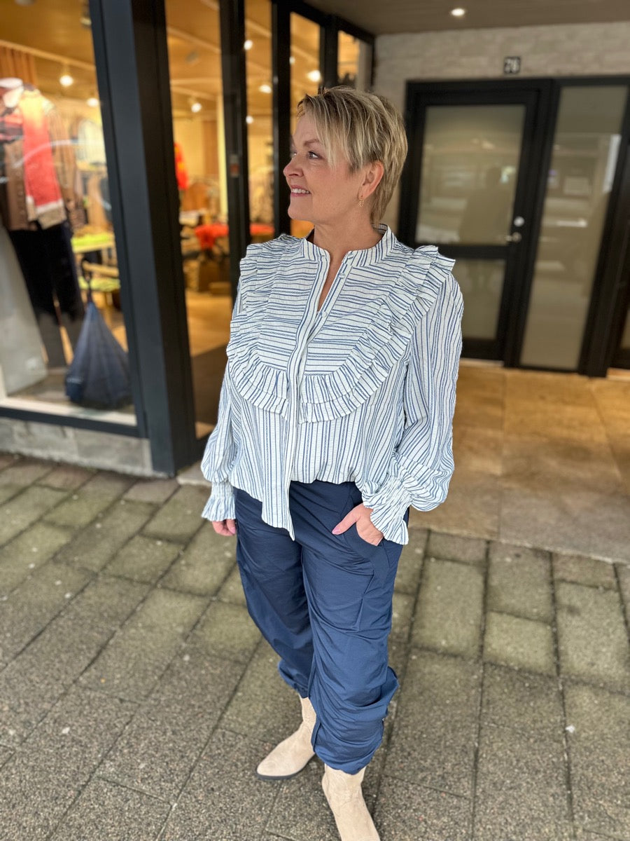 GOSSIA CoccoGO Lu Skjorte Blå Off White Striber