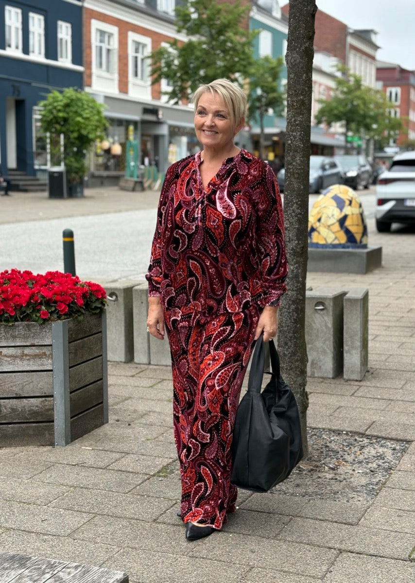 Charlotte Sparre DAIMI Bukser Velvet Wine Rød