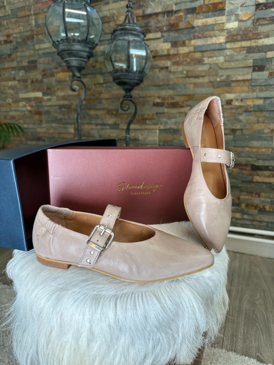Shoedesign JULES Ballerina Leather Taupe
