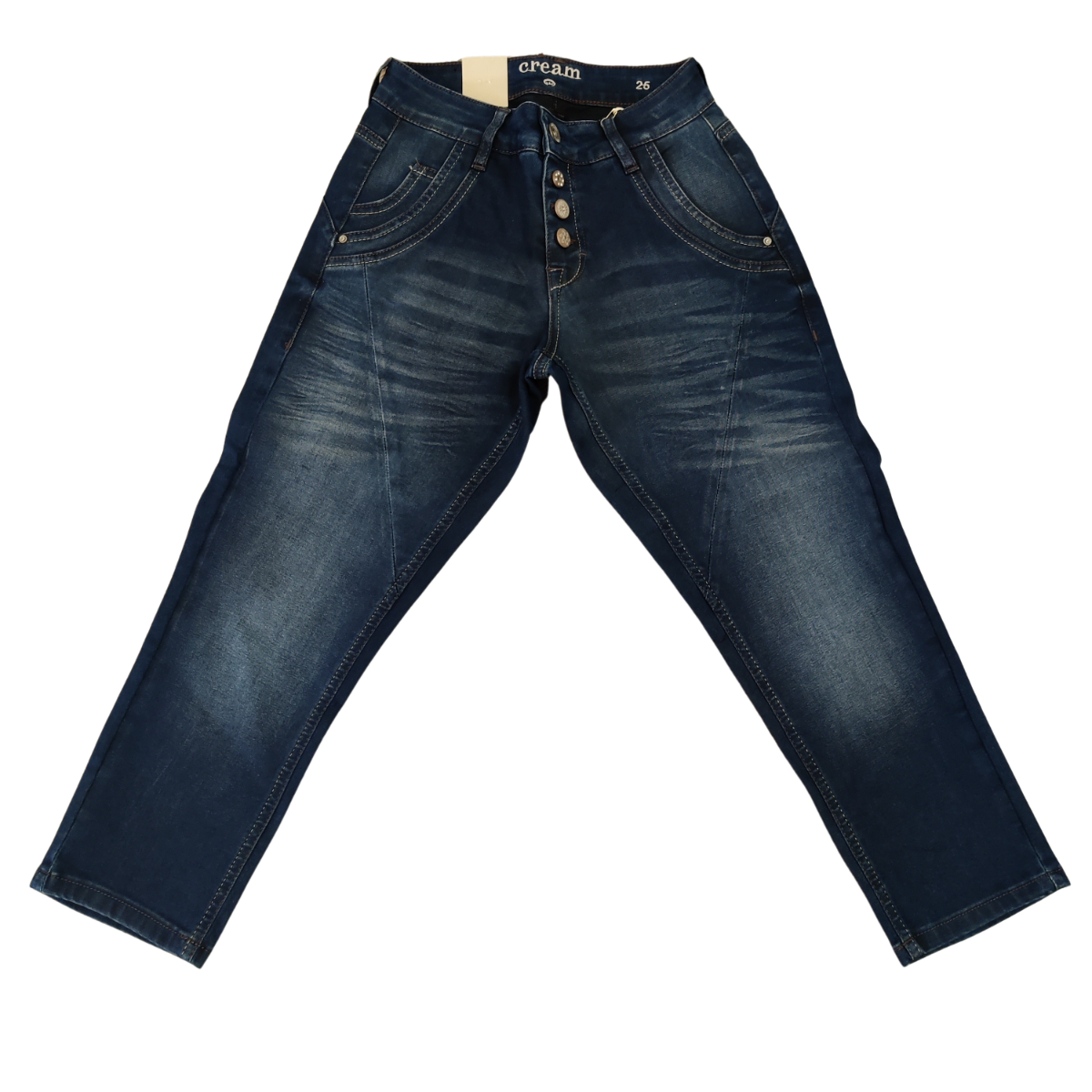 Cream Bailey Power Stretch Capri Mørke Blå Denim