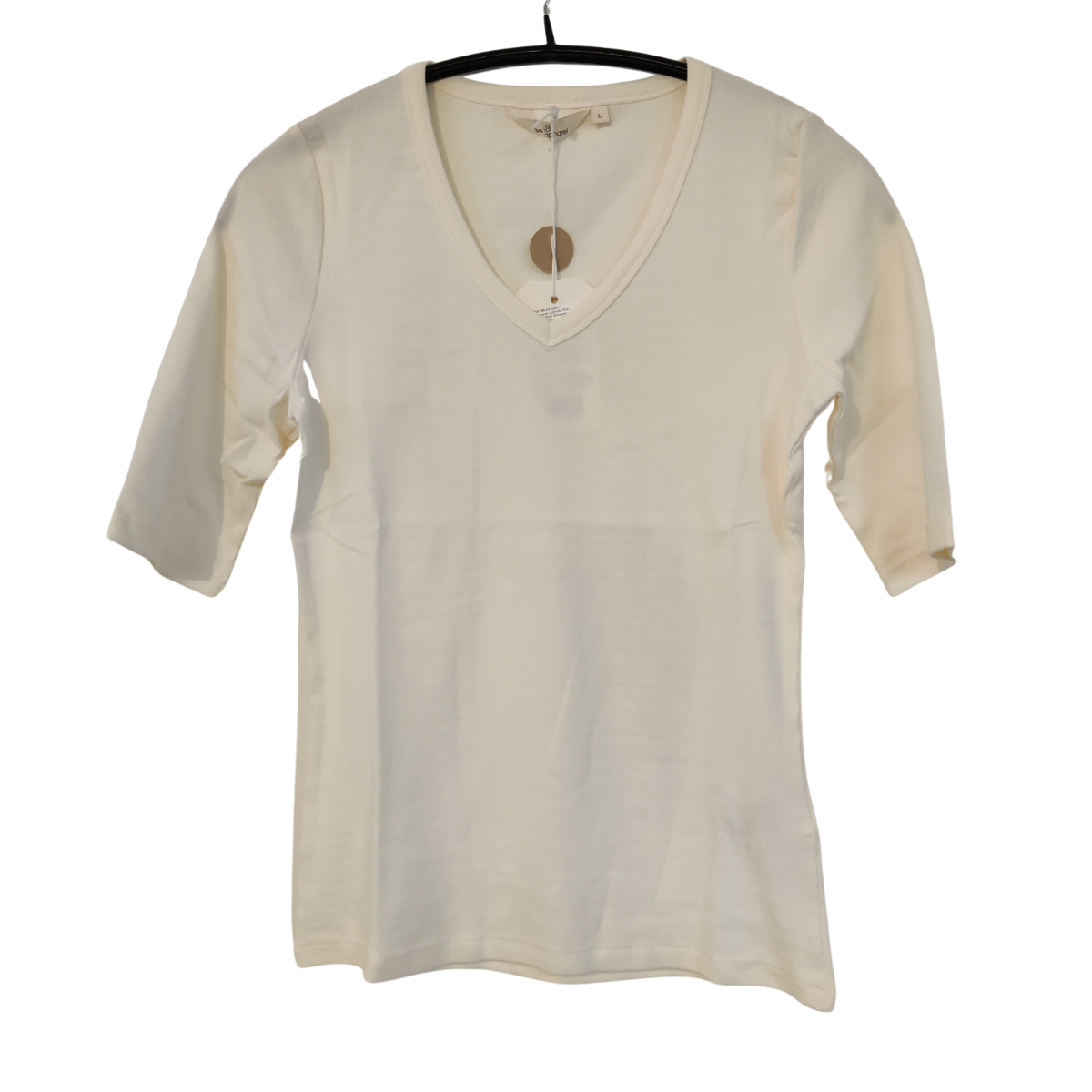 Basic Apparel Ludmilla Kort Ærmet T Shirt Whisper Hvid
